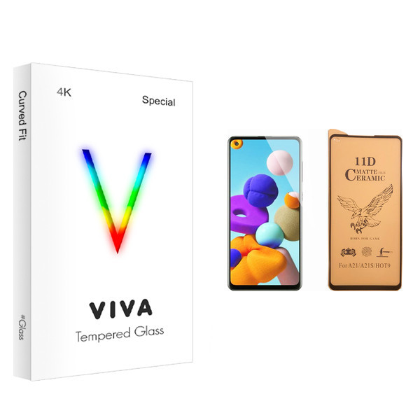 محافظ صفحه نمایش سرامیکی ویوا مدل 4K مناسب برای گوشی موبایل سامسونگ Galaxy A21s