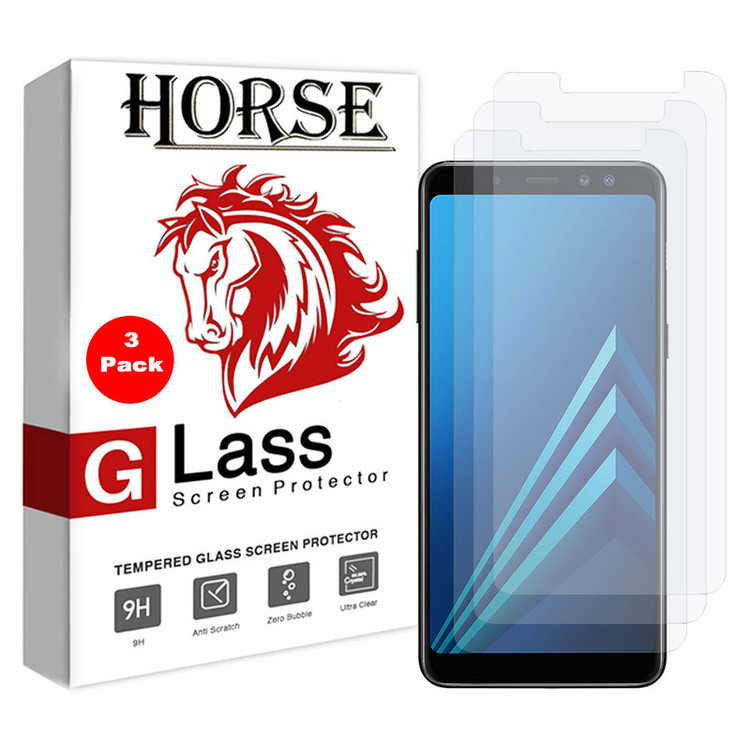 محافظ صفحه نمایش هورس مدل UCC مناسب برای گوشی موبایل سامسونگ Galaxy A8 Plus 2018 بسته سه عددی