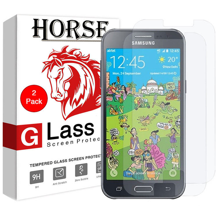 محافظ صفحه نمایش هورس مدل UCC مناسب برای گوشی موبایل سامسونگ Galaxy J2 2015 بسته دو عددی