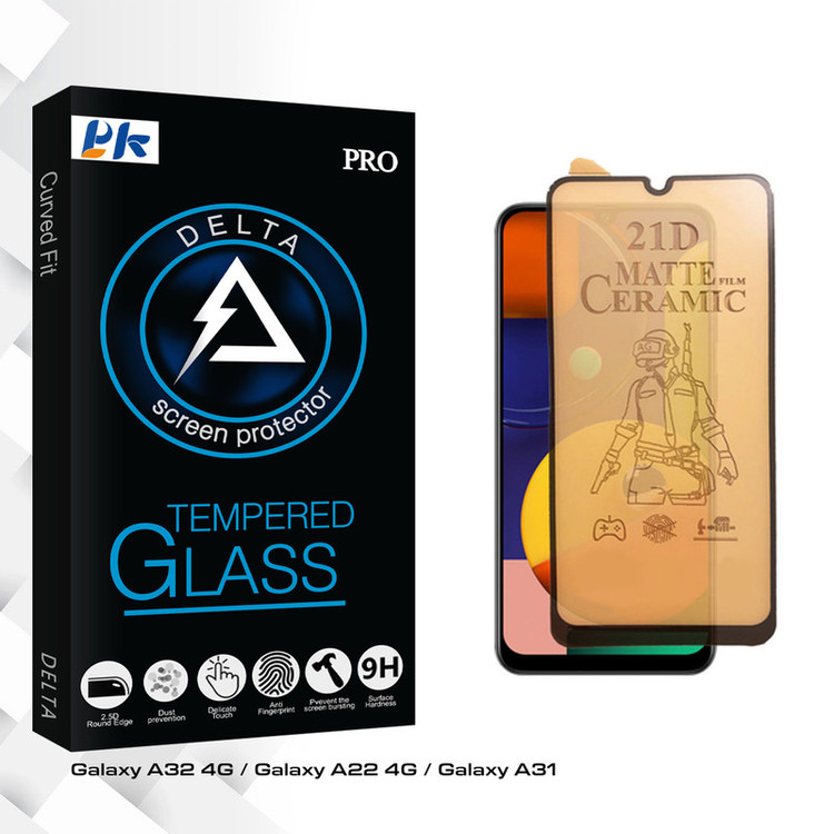 محافظ صفحه نمایش سرامیکی مات پی کی مدل Delta Pro مناسب برای گوشی موبایل سامسونگ Galaxy A32 4G / Galaxy A22 4G / Galaxy A31