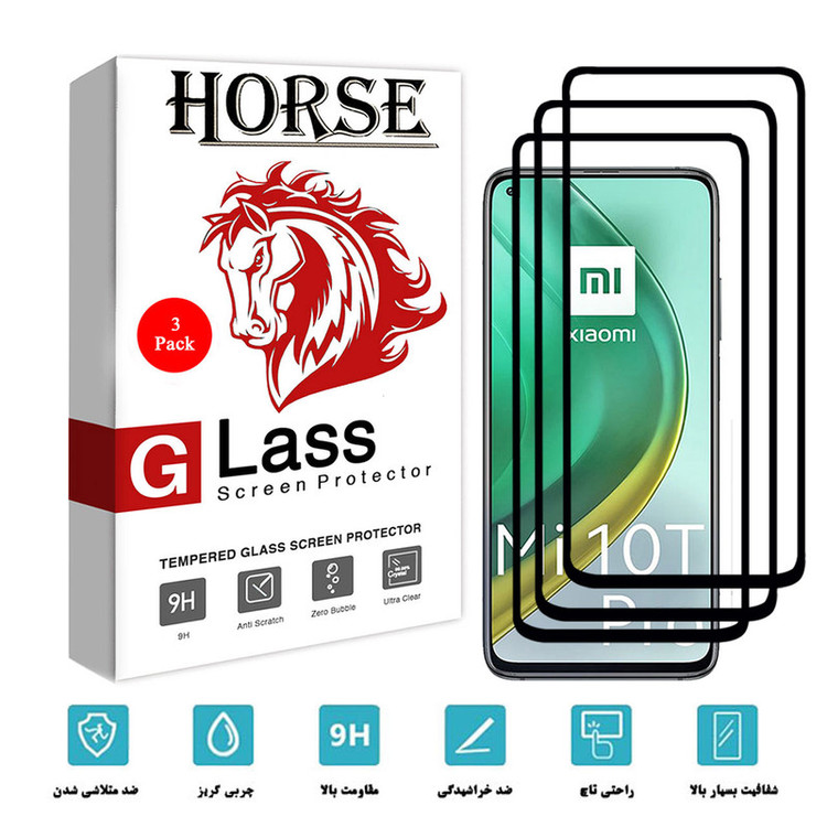 محافظ صفحه نمایش سرامیکی هورس مدل CRM مناسب برای گوشی موبایل شیائومی Mi 10T Pro بسته سه عددی