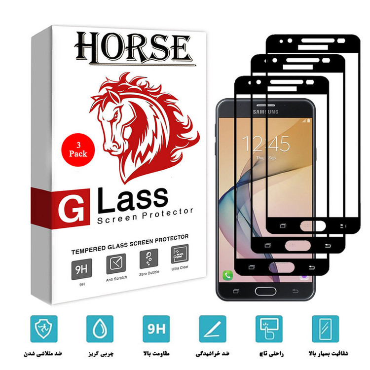 محافظ صفحه نمایش سرامیکی هورس مدل CRM مناسب برای گوشی موبایل سامسونگ Galaxy J7 Prime بسته سه عددی