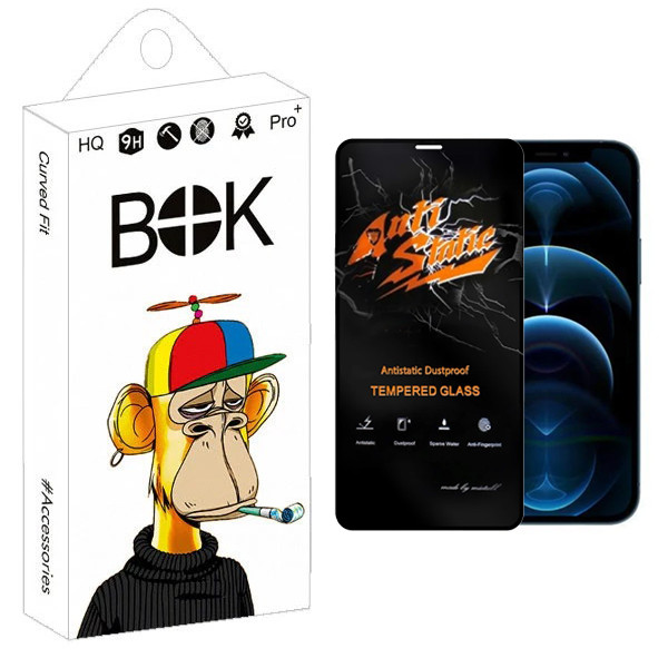 محافظ صفحه نمایش بوک مدل Carbon Antistatic مناسب برای گوشی موبایل اپل iPhone 12 Pro Max