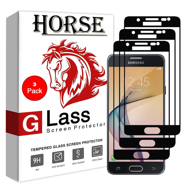 محافظ صفحه نمایش 5D هورس مدل FAG مناسب برای گوشی موبایل سامسونگ Galaxy J5 Prime بسته سه عددی