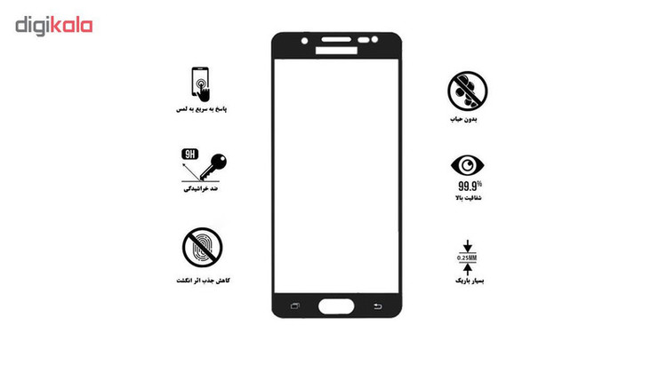 محافظ صفحه نمایش 5D هورس مدل FAG مناسب برای گوشی موبایل سامسونگ Galaxy J5 Prime بسته سه عددی