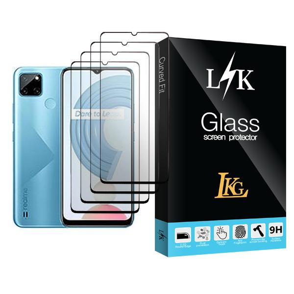 محافظ صفحه نمایش ال کا جی مدل LK Glass MIX004 مناسب برای گوشی موبایل ریلمی C21Y بسته چهار عددی