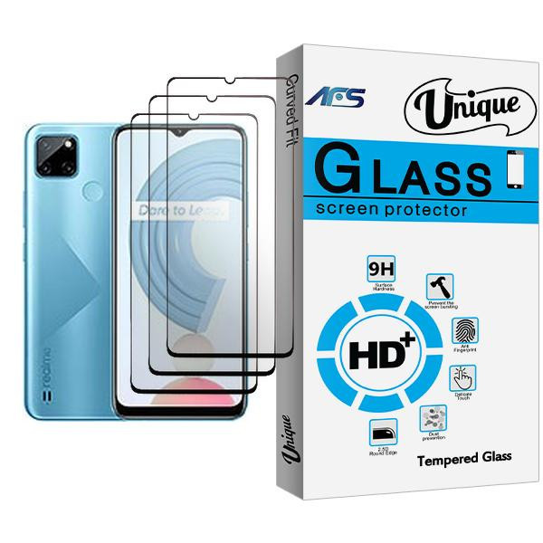 محافظ صفحه نمایش ای اف اس مدل Unique Glass MIX003 مناسب برای گوشی موبایل ریلمی C21Y بسته سه عددی