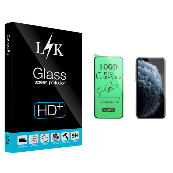 محافظ صفحه نمایش سرامیکی ال کی مدل Hard glass مناسب برای گوشی موبایل اپل iPhone X