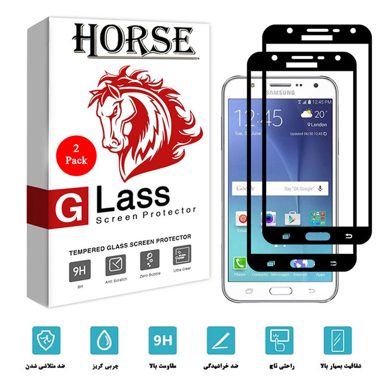 محافظ صفحه نمایش سرامیکی هورس مدل CRM مناسب برای گوشی موبایل سامسونگ Galaxy J7 بسته دو عددی