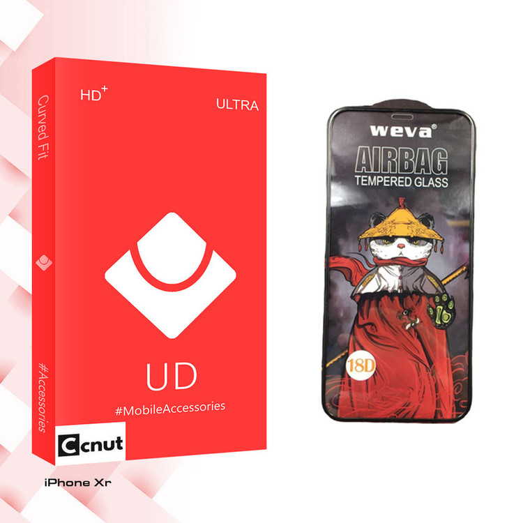 محافظ صفحه نمایش شیشه ای کوکونات مدل UD Curve_Airbag مناسب برای گوشی موبایل اپل iPhone Xr