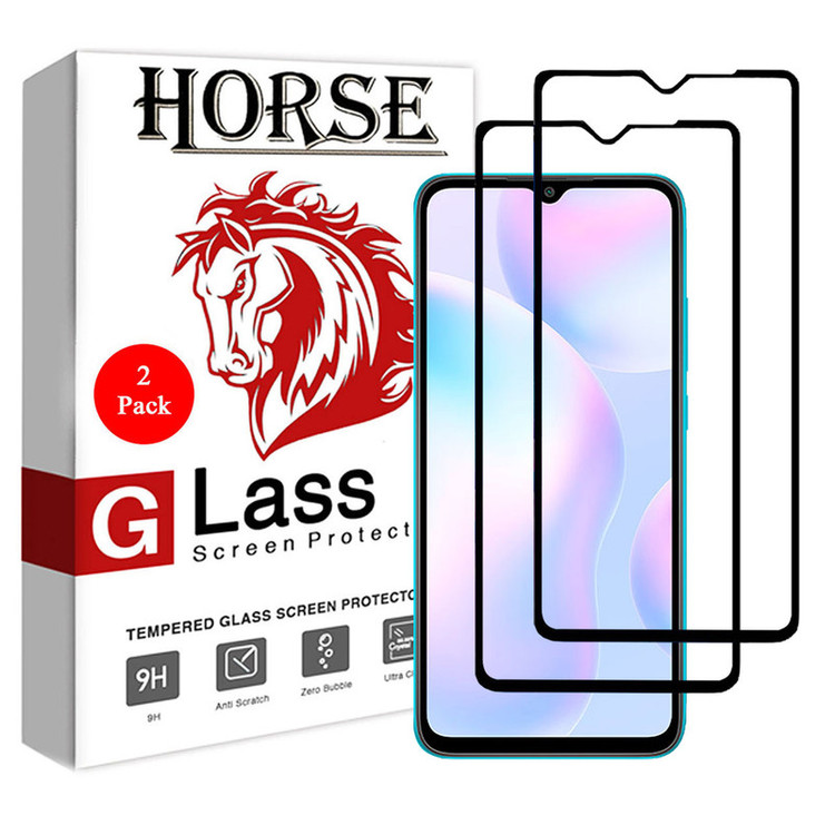 محافظ صفحه نمایش 5D هورس مدل FAG مناسب برای گوشی موبایل شیائومی Redmi 9i بسته دو عددی