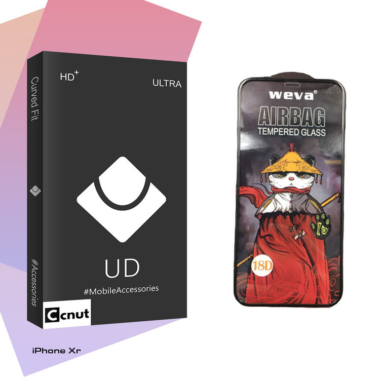 محافظ صفحه نمایش شیشه ای کوکونات مدل UDB Ultra_Airbag مناسب برای گوشی موبایل اپل iPhone Xr