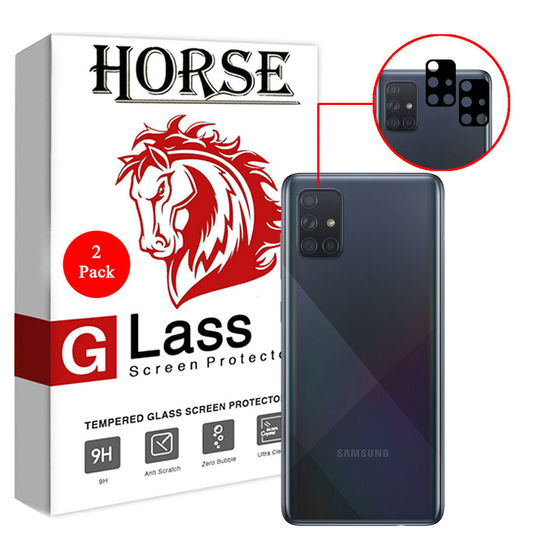 محافظ لنز دوربین سرامیکی هورس مدل HBL مناسب برای گوشی موبایل سامسونگ Galaxy A71 بسته دو عددی