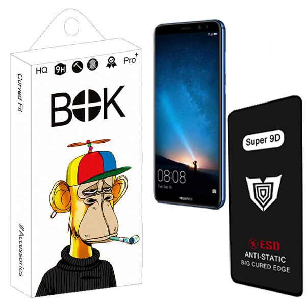 محافظ صفحه نمایش بوک مدل Super 9D مناسب برای گوشی موبایل هوآوی mate 10 lite
