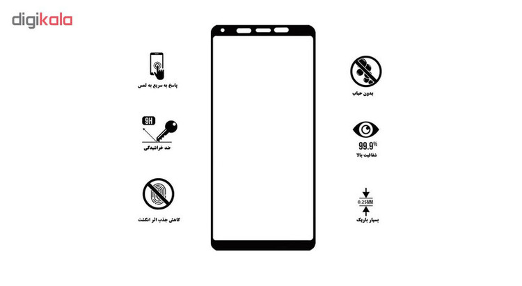 محافظ صفحه نمایش 5D هورس مدل FAG مناسب برای گوشی موبایل سامسونگ Galaxy A9s / A9 Star Pro بسته دو عددی