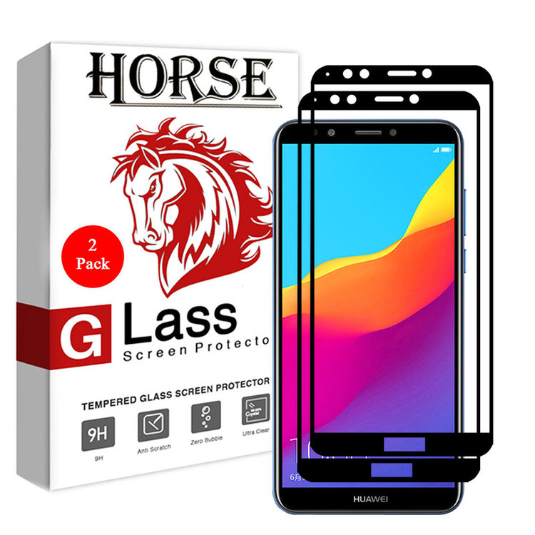 محافظ صفحه نمایش 5D هورس مدل FAG مناسب برای گوشی موبایل هوآوی Y7 Pro 2018 بسته دو عددی