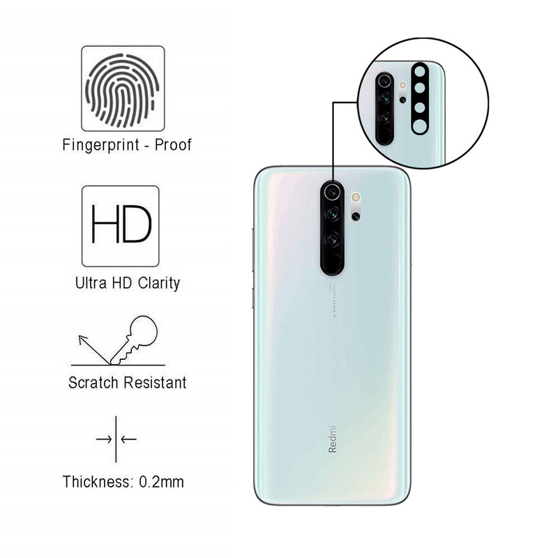 محافظ لنز دوربین سرامیکی هورس مدل HBL مناسب برای گوشی موبایل شیائومی Redmi Note 8 Pro بسته سه عددی