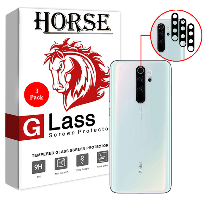 محافظ لنز دوربین سرامیکی هورس مدل HBL مناسب برای گوشی موبایل شیائومی Redmi Note 8 Pro بسته سه عددی