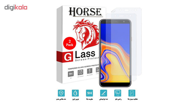 محافظ صفحه نمایش هورس مدل FSN مناسب برای گوشی موبایل سامسونگ Galaxy J4 Plus 2018 بسته دو عددی