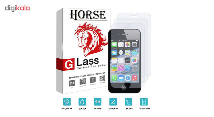محافظ صفحه نمایش هورس مدل UCC مناسب برای گوشی موبایل اپل iPhone 4 / 4S بسته سه عددی