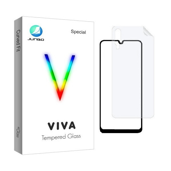 محافظ صفحه نمایش جانبو مدل FUL مناسب برای گوشی موبایل سامسونگ Galaxy A50 به همراه محافظ پشت گوشی