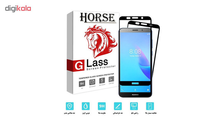 محافظ صفحه نمایش 5D هورس مدل FAG مناسب برای گوشی موبایل هوآوی Y5 lite 2018 بسته دو عددی