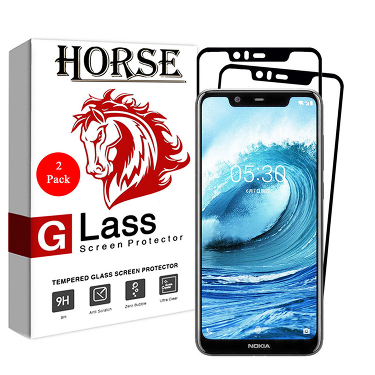 محافظ صفحه نمایش 5D هورس مدل FAG مناسب برای گوشی موبایل نوکیا 5.1 پلاس / X5 بسته دو عددی