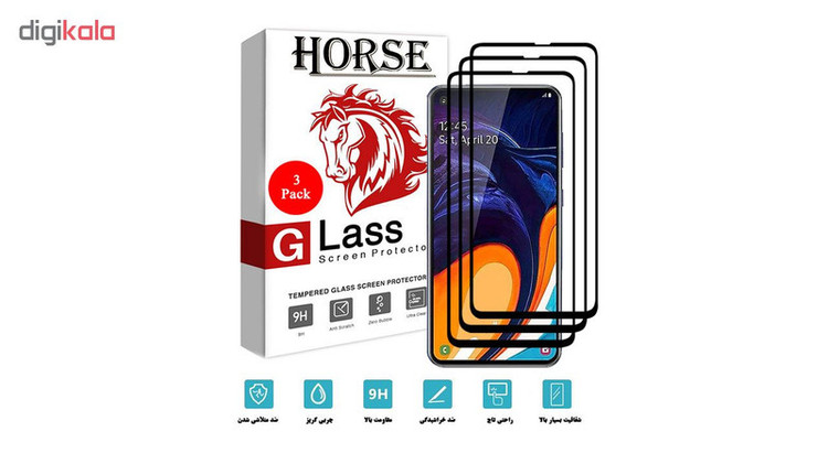 محافظ صفحه نمایش 5D هورس مدل CRM مناسب برای گوشی موبایل سامسونگ Galaxy M40 بسته سه عددی