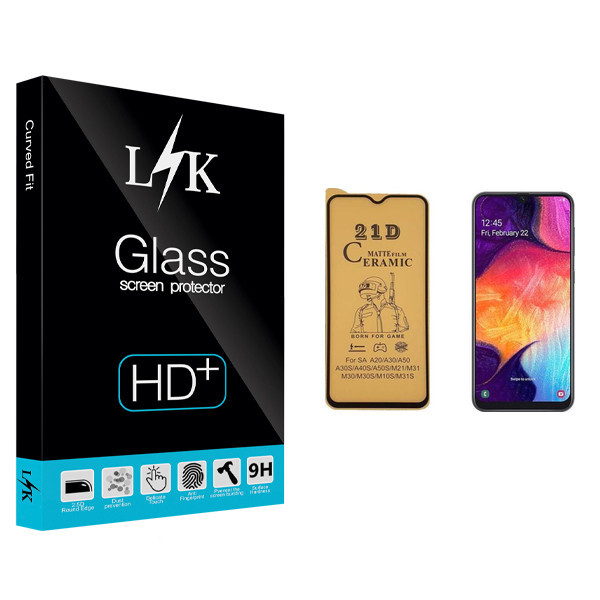 محافظ صفحه نمایش سرامیکی ال کی مدل Hard glass مناسب برای گوشی موبایل سامسونگ Galaxy A50