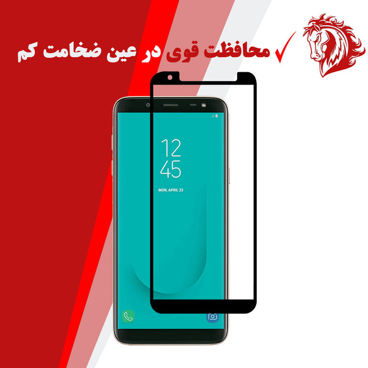 محافظ صفحه نمایش 5D هورس مدل CRM مناسب برای گوشی موبایل سامسونگ Galaxy J6 بسته سه عددی