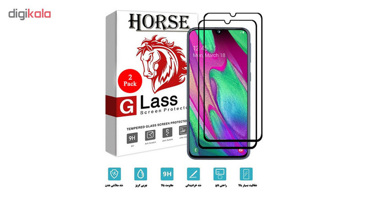 محافظ صفحه نمایش سرامیکی هورس مدل CRM مناسب برای گوشی موبایل سامسونگ Galaxy A40 بسته دو عددی