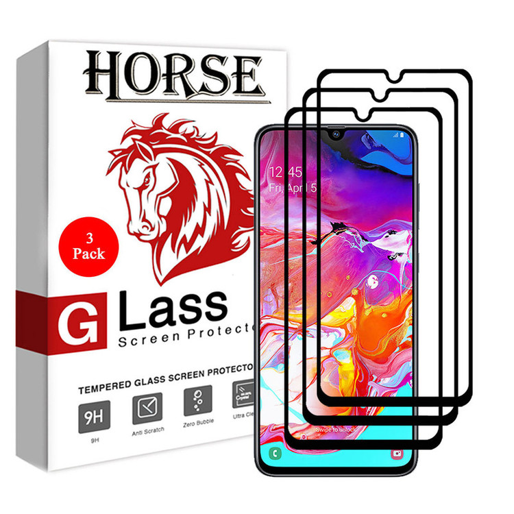 محافظ صفحه نمایش 5D هورس مدل CRM مناسب برای گوشی موبایل سامسونگ Galaxy A70s بسته سه عددی