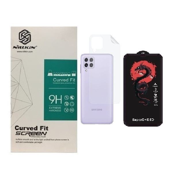 محافظ صفحه نمایش مدل HORO مناسب برای گوشی موبایل سامسونگ Galaxy A22 4G به همراه محافظ پشت گوشی