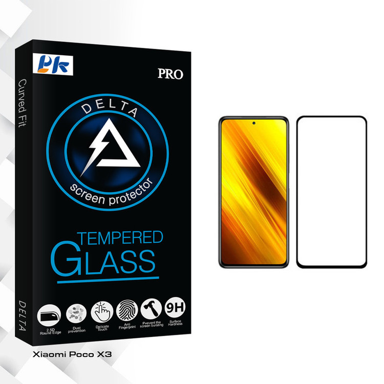 محافظ صفحه نمایش پی کی مدل Delta Glass مناسب برای گوشی موبایل شیائومی Poco X3