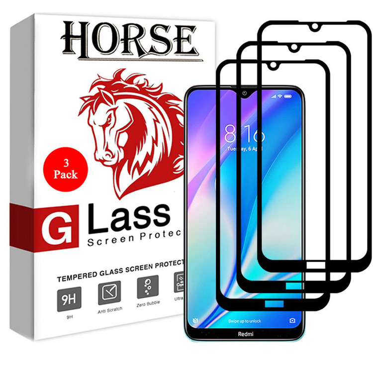 محافظ صفحه نمایش 5D هورس مدل FAG مناسب برای گوشی موبایل شیائومی Redmi 8A Pro بسته سه عددی