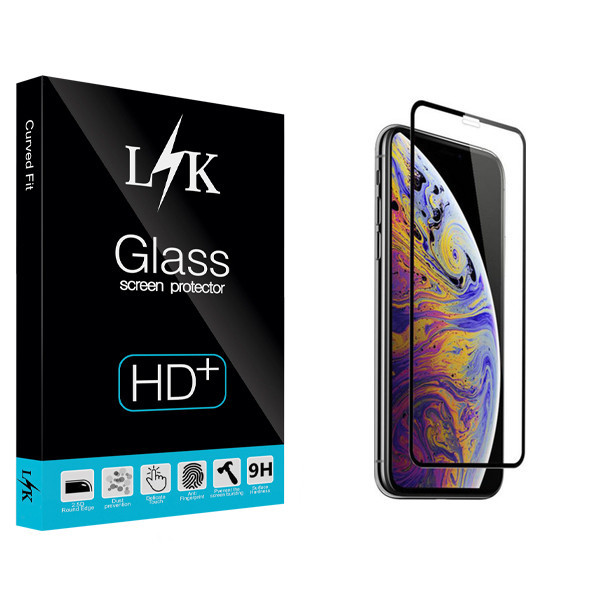 محافظ صفحه نمایش شیشه ای ال کی مدل +LITE مناسب برای گوشی موبایل اپل iPhone Xs max