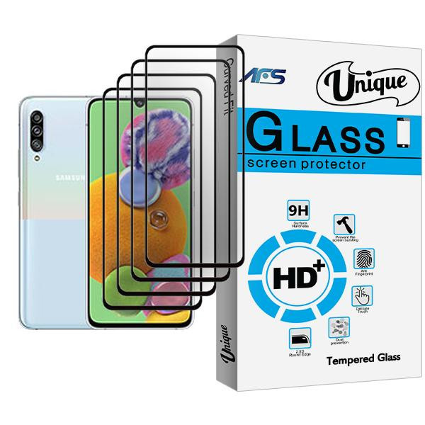 محافظ صفحه نمایش ای اف اس مدل Unique Glass MIX004 مناسب برای گوشی موبایل سامسونگ Galaxy A90 5G بسته چهار عددی