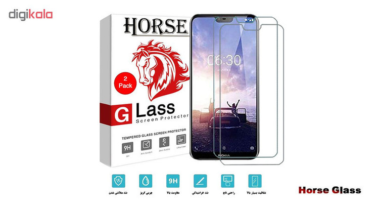 محافظ صفحه نمایش هورس مدل UCC مناسب برای گوشی موبایل نوکیا X6 / 6.1 Plus بسته دو عددی