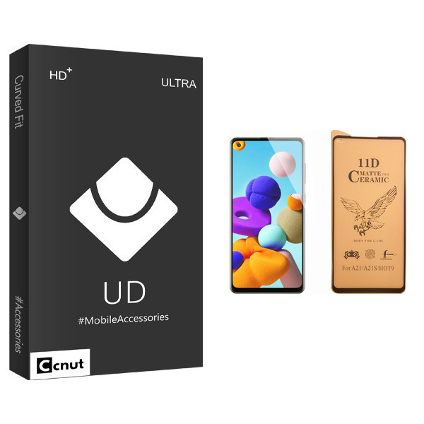 محافظ صفحه نمایش سرامیکی کوکونات مدل UD Black مناسب برای گوشی موبایل سامسونگ Galaxy A21s