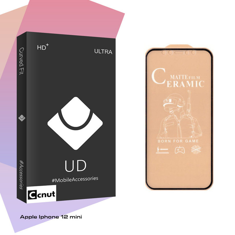محافظ صفحه نمایش سرامیکی کوکونات مدل UD Black مناسب برای گوشی موبایل اپل Iphone 12 mini