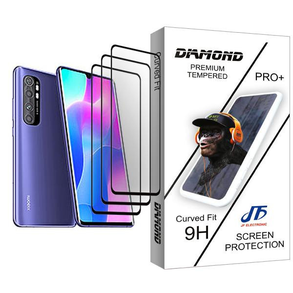 محافظ صفحه نمایش جی اف مدل Diamond Glass MIX003 مناسب برای گوشی موبایل شیائومی Mi Note 10 Lite بسته سه عددی