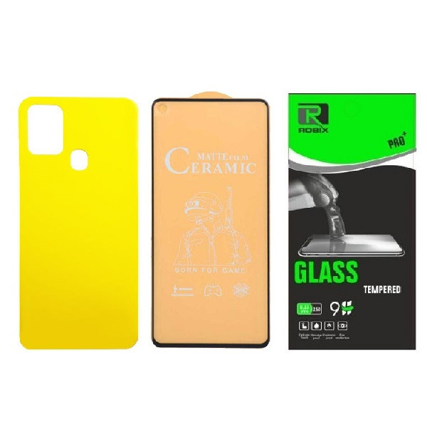 محافظ صفحه نمایش مات روبیکس مدل CR-A21s مناسب برای گوشی موبایل سامسونگ Galaxy A21s به همراه محافظ پشت گوشی