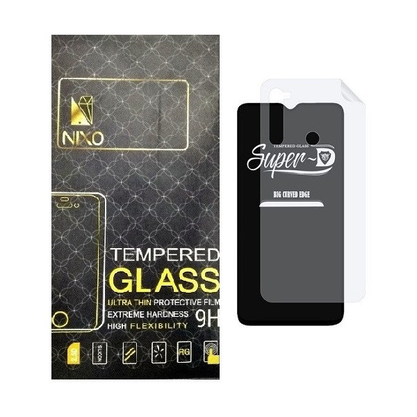 محافظ صفحه نمایش نیکسو مدل 2SN-Glass مناسب برای گوشی موبایل شیائومی Redmi Note 8 به همراه محافظ پشت