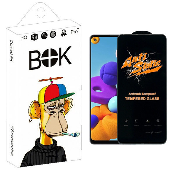 محافظ صفحه نمایش بوک مدل Carbon Antistatic مناسب برای گوشی موبایل سامسونگ Galaxy A21