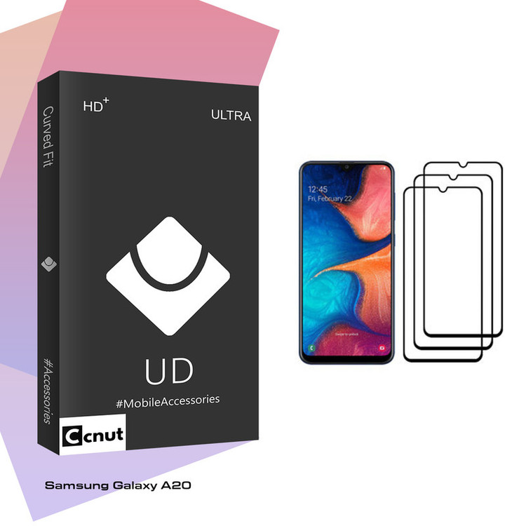 محافظ صفحه نمایش کوکونات مدل UD Black مناسب برای گوشی موبایل سامسونگ Galaxy A20 بسته سه عددی