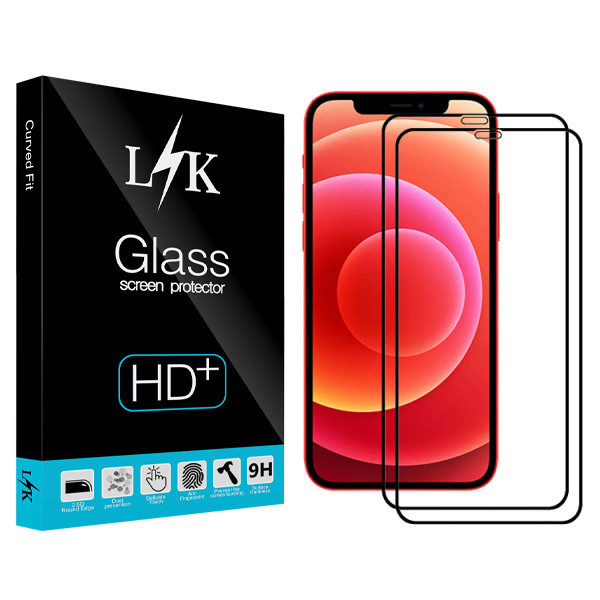 محافظ صفحه نمایش سرامیکی ال کی مدل +LITE مناسب برای گوشی موبایل اپل Iphone 12Pro بسته دو عددی