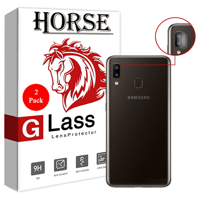 محافظ لنز دوربین هورس مدل UTF مناسب برای گوشی موبایل سامسونگ Galaxy A20 بسته دو عددی