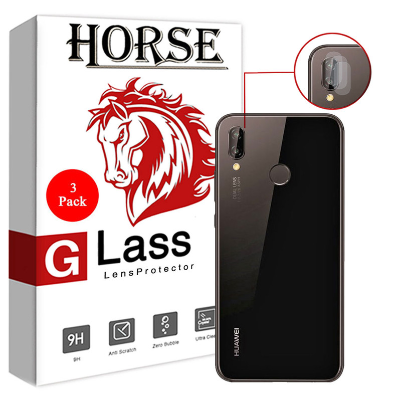 محافظ لنز دوربین هورس مدل UTF مناسب برای گوشی موبایل هوآوی P20 lite / Nova 3e بسته سه عددی