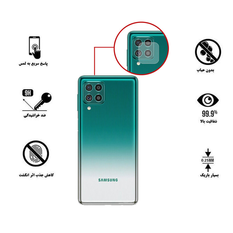 محافظ لنز دوربین هورس مدل SGL-H مناسب برای گوشی موبایل سامسونگ Galaxy F62