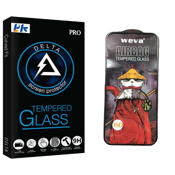 محافظ صفحه نمایش شیشه ای پی کی مدل Delta Glass_Airbag مناسب برای گوشی موبایل اپل iPhone Xs